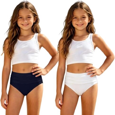 Bikini Swim Bottoms for Girl High Waisted Tummy Control Ruched Swimsuit Bottoms Bathing Suit Bottom for Beach Pool in Saudi Arabia