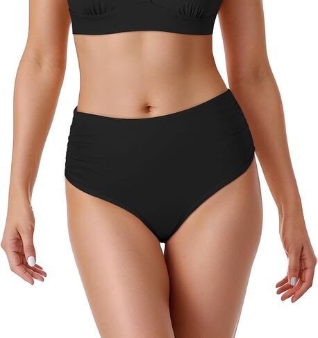 Period Swimwear Bikini Bottoms High Waist Swim Bathing Suit Side Extension Leakproof Menstrual Swimsuit for Teens Girl in Saudi Arabia