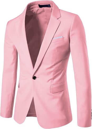 UNINUKOO Mens Sport Coat Slim Fit Suit Blazer Jacket One Button Lightweight for Casual Business in Kuwait