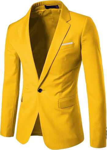 UNINUKOO Mens Sport Coat Slim Fit Suit Blazer Jacket One Button Lightweight for Casual Business in Kuwait