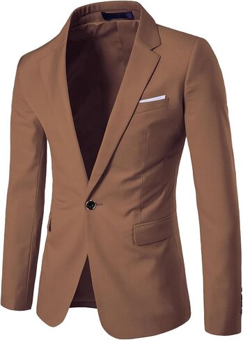UNINUKOO Mens Sport Coat Slim Fit Suit Blazer Jacket One Button Lightweight for Casual Business in Kuwait