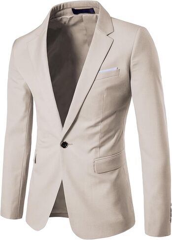 UNINUKOO Mens Sport Coat Slim Fit Suit Blazer Jacket One Button Lightweight for Casual Business in Kuwait