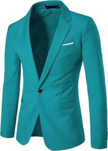 UNINUKOO Mens Sport Coat Slim Fit Suit Blazer Jacket One Button Lightweight for Casual Business in Kuwait