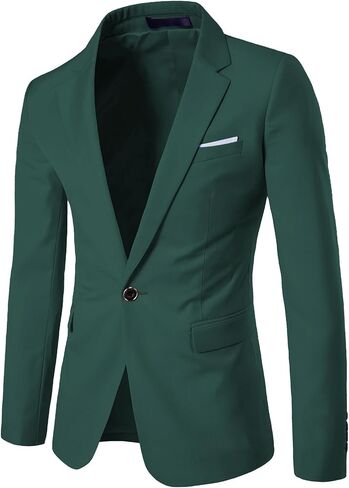 UNINUKOO Mens Sport Coat Slim Fit Suit Blazer Jacket One Button Lightweight for Casual Business in Kuwait