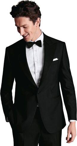 Charles Tyrwhitt Tuxedo for Men - Slim Fit Shawl Lapel Dinner Suit Jacket – Men’s Tuxedo Jacket in Super 120s Wool in Saudi Arabia