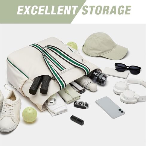 حقيبة G4Free Pickleball، حقيبة حمل Pickleball للنساء والرجال، حقيبة كرة خارجية مع حجرة للأحذية وجيب بغطاء مجداف in Kuwait