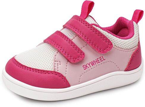 SKYWHEEL Toddler Boy Shoes Casual Sneakers with 2 Hook and Loop Easy On and Off Quick Dry Breathable Mesh Upper Lightweight Tennis Shoes for Toddlers with Non-Slip Sole for Everyday Running Walking in Kuwait