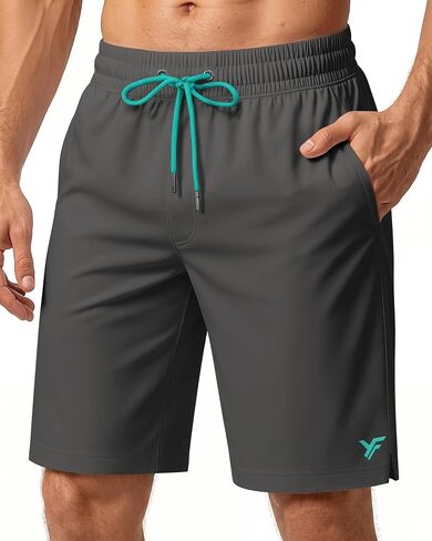 9 Inches Men's Swim Trunks with Mesh Lining and Quick Dry Pockets for Board Beach Gym Running in Saudi Arabia