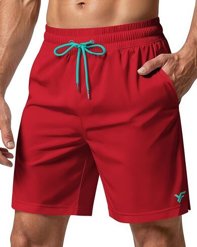 7 Inches Men's Swim Trunks with Mesh Lining and Quick Dry Pockets for Board Beach Gym Running in Saudi Arabia