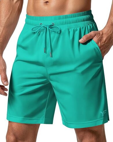 7 Inches Men's Swim Trunks with Mesh Lining and Quick Dry Pockets for Board Beach Gym Running in Kuwait