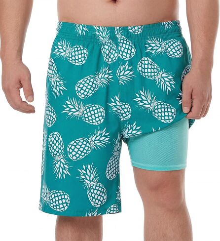 BRISIRA Big and Tall Mens Swim Trunks Swim Shorts Compression Liner Swimsuit Bathing Suit Board Shorts in Kuwait