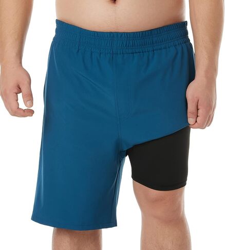 BRISIRA Big and Tall Mens Swim Trunks Swim Shorts Compression Liner Swimsuit Bathing Suit Board Shorts in Kuwait
