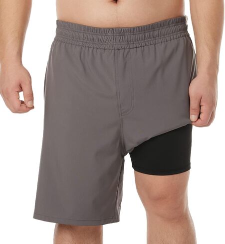 BRISIRA Big and Tall Mens Swim Trunks Swim Shorts Compression Liner Swimsuit Bathing Suit Board Shorts in Kuwait