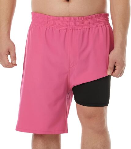 BRISIRA Big and Tall Mens Swim Trunks Swim Shorts Compression Liner Swimsuit Bathing Suit Board Shorts in Kuwait