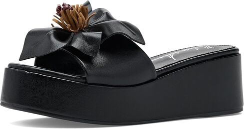 VINTAGE HAVANA Womens Valencya Platform Casual Sandals Casual Low Heel 1-2" - Black in Saudi Arabia