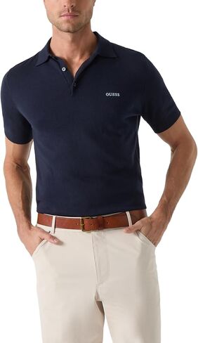 سترة رجالي من Guess Eco بأكمام قصيرة من القطن والحرير من Lex Polo in Kuwait