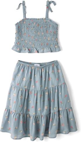 The Children's Place Girls' Smocked Top and Skirt 2 Piece Set in Saudi Arabia