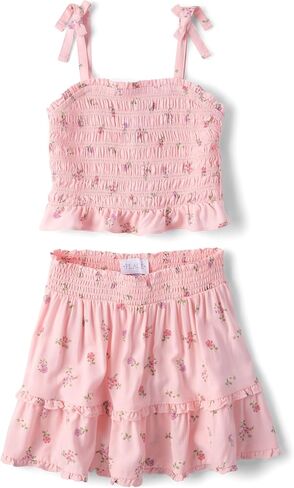 The Children's Place Girls' Smocked Top and Skirt 2 Piece Set in Saudi Arabia