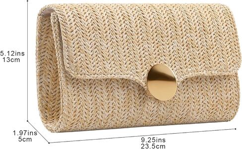 Elegant Clutch Purse for Women Straw Clutch Formal Evening Bag for Wedding Party Dinner in Kuwait