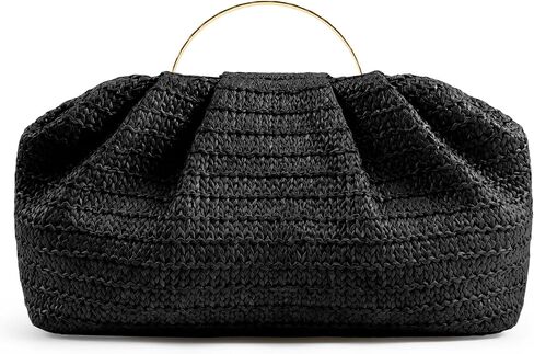 Straw Clutch Purses for Women Summer Beach Bag Woven Crossbody Bag Handbag Vacation Wicker Purse in Kuwait