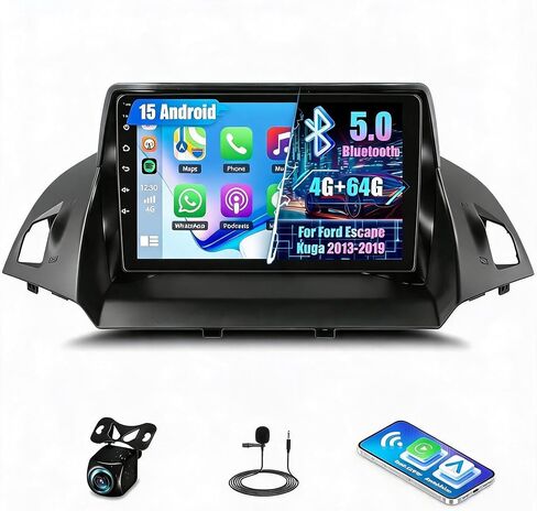 2G+64G for Ford Fusion Ford Mondeo 2013-2019 Radio Android 13 Car Stereo, Wireless Apple CarPlay Andriod Auto, 9 Inch GPS Navigation HiFi Audio/WiFi/Mirror Link/FM/RDS SWC + Backup Camera MIC in Kuwait