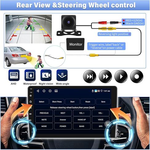 2G+64G for Ford Fusion Ford Mondeo 2013-2019 Radio Android 13 Car Stereo, Wireless Apple CarPlay Andriod Auto, 9 Inch GPS Navigation HiFi Audio/WiFi/Mirror Link/FM/RDS SWC + Backup Camera MIC in Kuwait