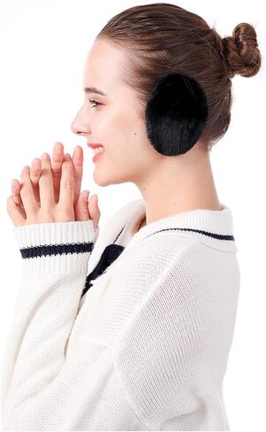 1 Pairs Ear Muffs for Winter, Bandless Unisex Winter Ear Covers, Plush Thick Ear Warmers in Kuwait