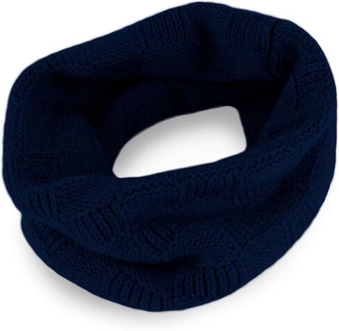 Love Cashmere Mens Checked 100% Cashmere Snood - Navy Blue - made in Scotland - RRP $160 in Kuwait