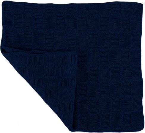 Love Cashmere Mens Checked 100% Cashmere Snood - Navy Blue - made in Scotland - RRP $160 in Kuwait