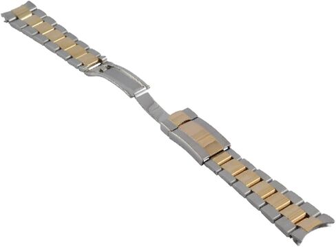 Ewatchparts 20mm Watch 14K Gold Two Tone Oyster Watch Band Compatible With Rolex 16233 16014 Solid End Flip Lock in Kuwait