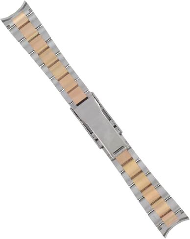 Ewatchparts 20mm Watch 14K Gold Two Tone Oyster Watch Band Compatible With Rolex 16233 16014 Solid End Flip Lock in Kuwait