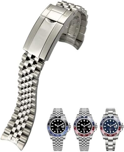 904L Solid Stainless Steel Watchband For Rolex Strap GMT Master II Wrist Watch Band Bracelet Jubilee with Oyster Clasp in Saudi Arabia