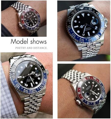 904L Solid Stainless Steel Watchband For Rolex Strap GMT Master II Wrist Watch Band Bracelet Jubilee with Oyster Clasp in Saudi Arabia