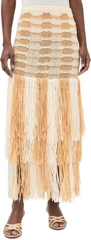 Ulla Johnson Women's Giulietta Fringe Knit Skirt in Kuwait