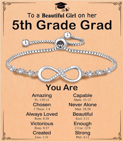 UNGENT THEM Infinity Love CZ Cross Bracelet-5th 8th Christian Graduation Gifts for Girls Her in Kuwait