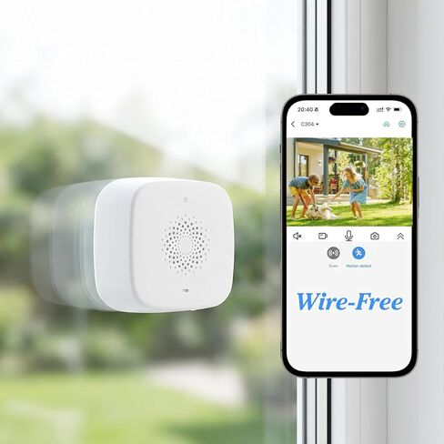 Rraycom 4MP 2.5K Wireless Window Camera 2Pack,6S Pre-Roll, Dual-Band 5G/2.4GHz WiFi Indoor Cameras for Home Security, Anti-Glare Color Night Vision, AI Human&Motion Detection,Magnetic No Drill Setup in Saudi Arabia