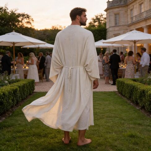 Mens Kaftan Summer Beach Robe, Soft Long Kaftan for Men, Caftan Layer for Swim Pool & Coastal Resort Style in Saudi Arabia
