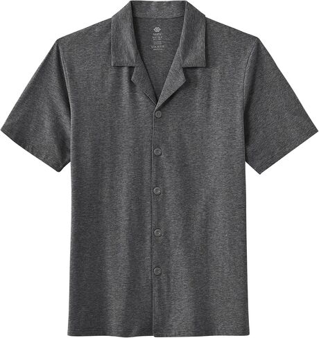 Men's Button Up Pajama Shirt Cotton Men's Sleepwear Tops Cool Men's Pajama Tops Breathable Skin Friendly in Saudi Arabia