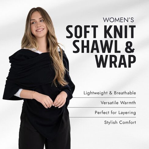 100% Cotton Wrap – Lightweight Soft Knit Shawl Wraps for Women in Saudi Arabia