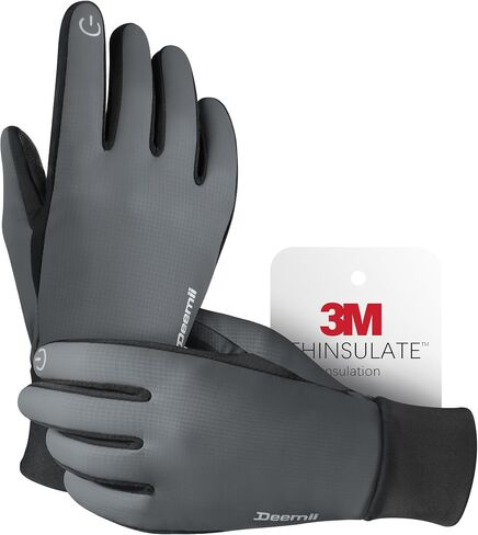 Winter Gloves Men Women Made with 3M Thinsulate, Lightweight Thermal Warm Gloves for Cold Weather with Touch Screen Fingers, Water Resistant Running Gloves for Cycling, Hiking, Driving in Saudi Arabia