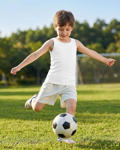 6 Pack Boys Tank Tops Cotton Sleeveless Undershirts Soft Summer Tanks Sizes 2-3T to 11-13 Years in Kuwait