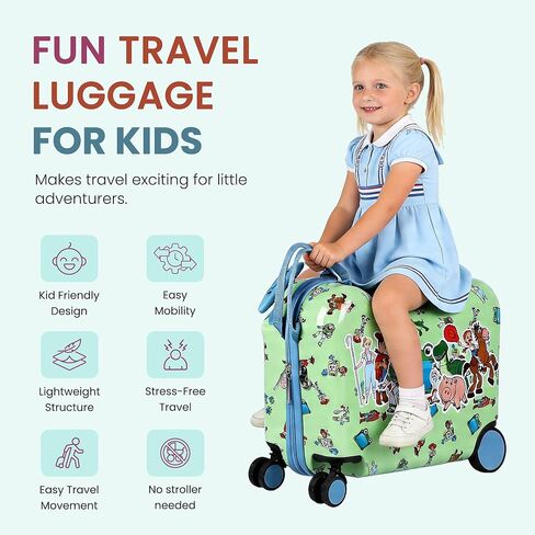 Bioworld Toy Story Kids Ride-On 15" Luggage For Travel and Adventures in Kuwait