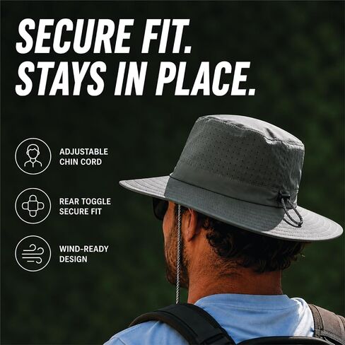 Spyder Mens Boonie Hat - UPF 50+ Wide Brim Fishing Cooling Sun Hats for Men Hiking Beach Camping Fishing Summer Bucket Hat in Kuwait