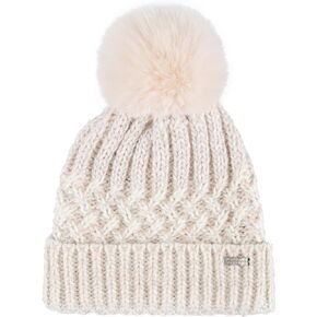 Jessica Simpson Women's Soft Knit Beanie with Fur Pom