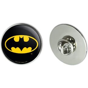Batman Classic Bat Shield Logo Metal 1.1" Tie Tack Hat Lapel Pin Pinback