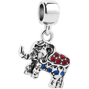 TGLS Lucky Elephant Animal Dangle Charm Compatible With Pandora Charms Bracelets