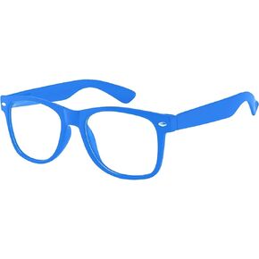 OWL Retro 80's Vintage Sunglasses Colorful Frame Womens and Mens Glasses with Smoke, Mirror, Clear Lenses
