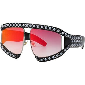 WOWSUN Oversized Sunglasses for Women Fashion Vintage Big Shades for Women