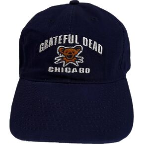 قبعة بيسبول Grateful Dead للرجال باللون الأزرق السائل Chicago 95، أزرق داكن، مقاس واحد in Kuwait