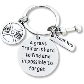 Sportybella - Trainer Gift, Fitness Great Keychain, Fitness Coach Exercise Keychain, Workout Gifts, Gym Trainer Keychain
